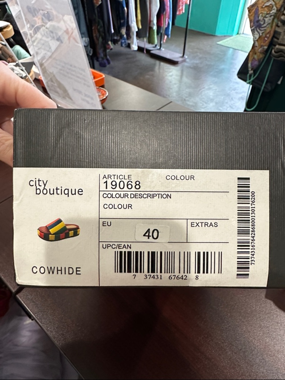 Gucci | Multicolor Striped Canvas Slides in Red, Yellow, Green, Navy - Picture 6 of 6